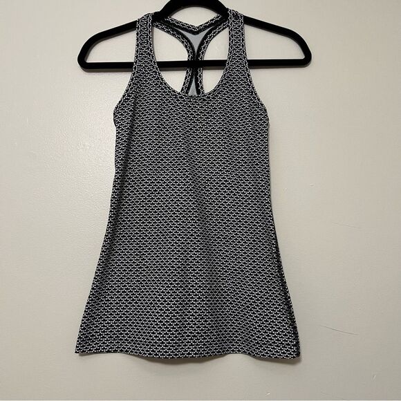 Lululemon Black‎ & White Racerback Tank Top | size 4 - Picture 1 of 4